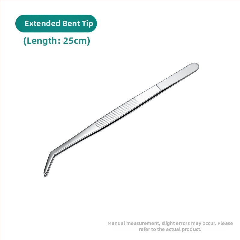 Hosszított, megvastagodott fogú rozsdamentes acél teás fogó, csúszásmentes, ívelt fej a vízinövények formázásához