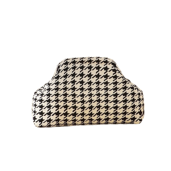 Geantă din tricot în formă de nor pentru cosmetice, aspect sofisticat, țesătură de înaltă calitate, stil modern și minimalist, portabilă, cu spațiu mare de depozitare
