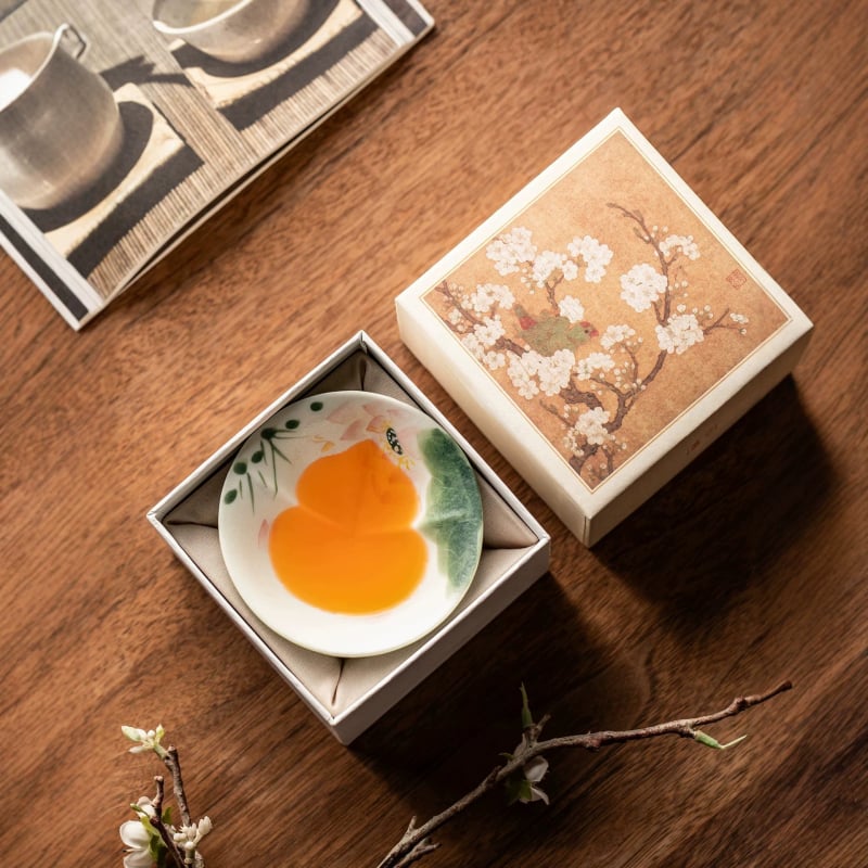 Új kínai stílusú kézzel készített tök alakú porcelán teáscsésze személyes használatra