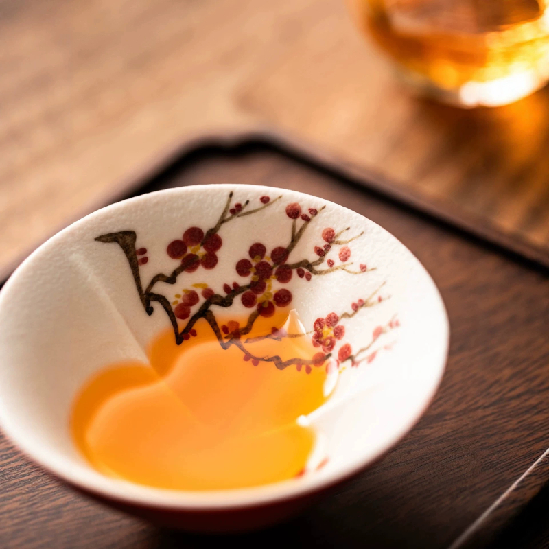 Új kínai stílusú kézzel készített tök alakú porcelán teáscsésze személyes használatra