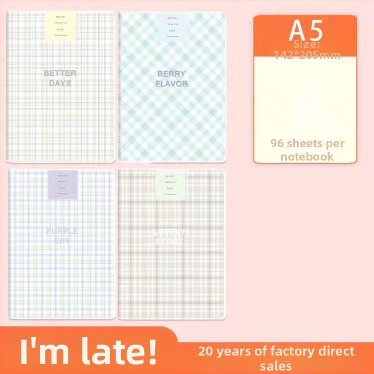 Zápisník A5 s mäkkým PVC obalom, slamený papier, lepená väzba, v štýle Instagramu