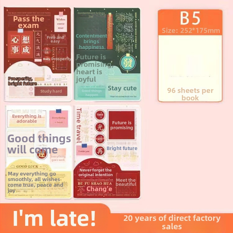 Zápisník A5 s mäkkým PVC obalom, slamený papier, lepená väzba, v štýle Instagramu