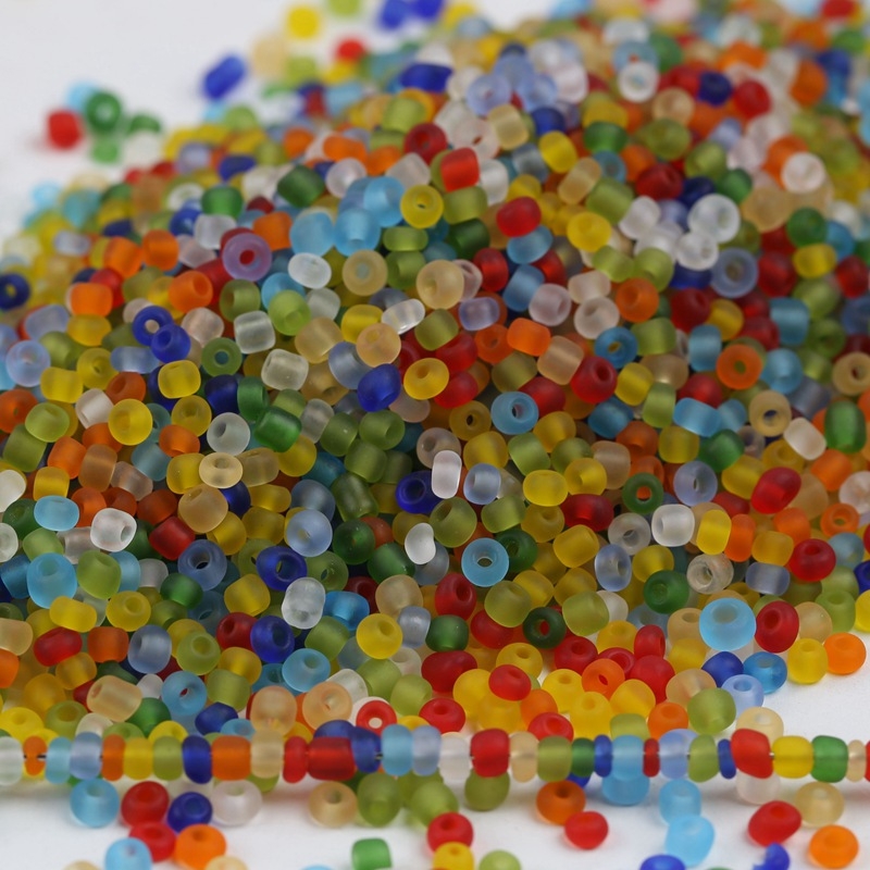 3 mm matne prozirne staklene perle rižinog oblika za DIY, slobodne perle za narukvicu, cvjetna igla za kosu, dodatak s resama, 450 g pakiranje