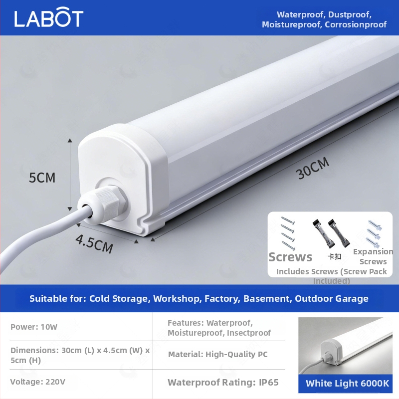 IP65 LED Λωρίδα Φωτιστικό Τριπλής Προστασίας για Καθαρούς Χώρους Εργασίας και Περιποίηση Αυτοκινήτων