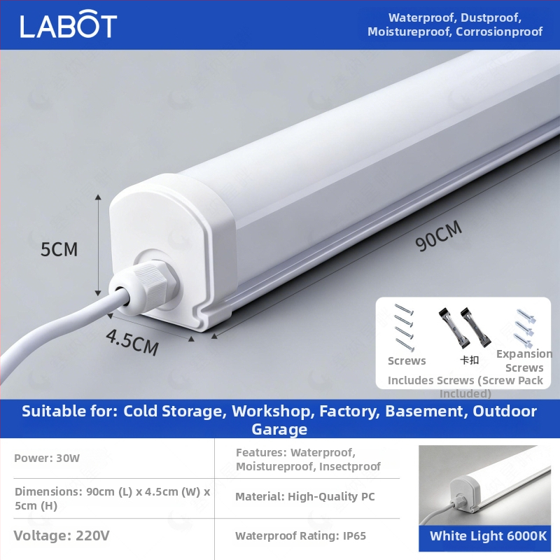 IP65 LED Λωρίδα Φωτιστικό Τριπλής Προστασίας για Καθαρούς Χώρους Εργασίας και Περιποίηση Αυτοκινήτων