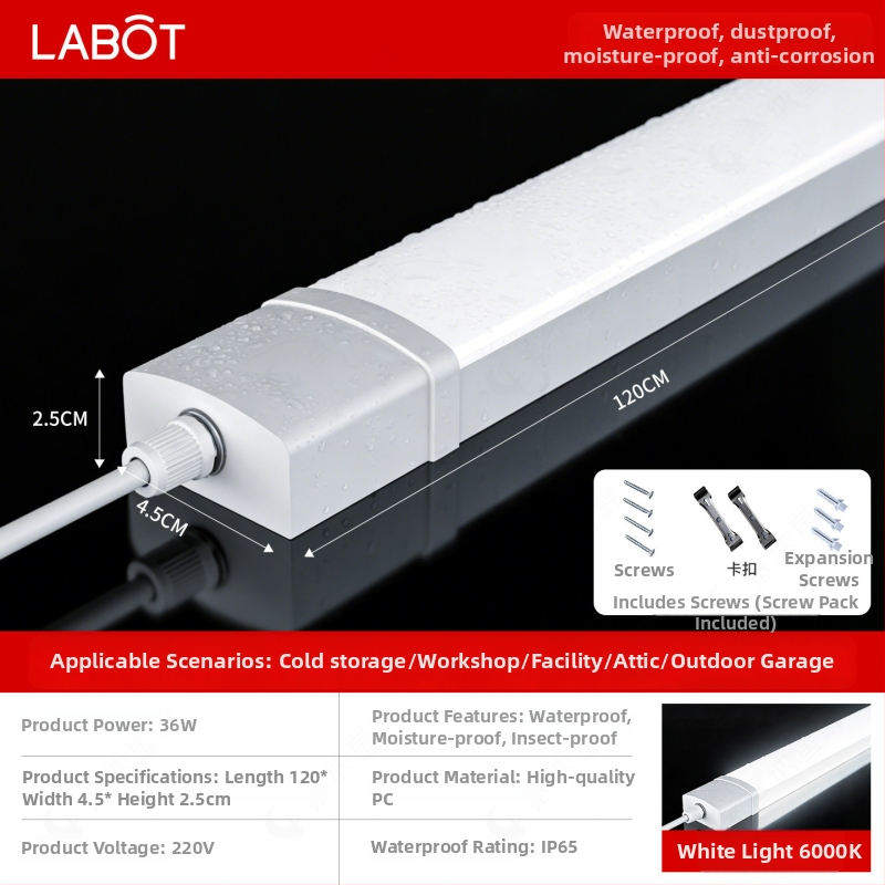 IP65 LED Λωρίδα Φωτιστικό Τριπλής Προστασίας για Καθαρούς Χώρους Εργασίας και Περιποίηση Αυτοκινήτων