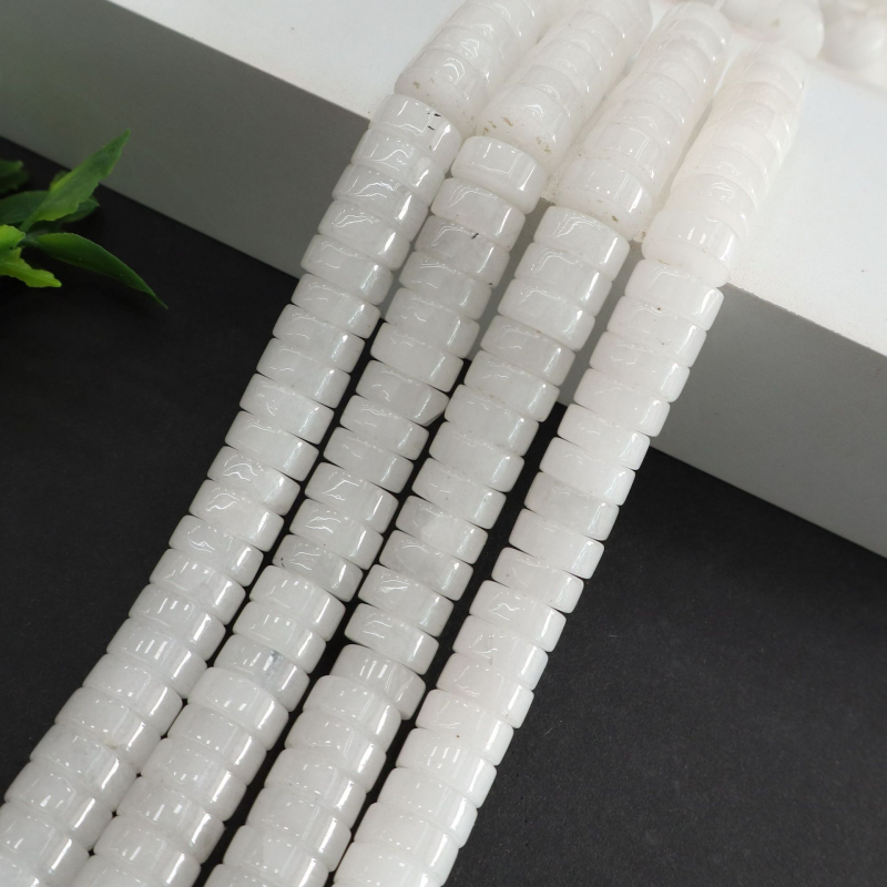 Prirodno kamenje 4x10 i 6x12 — pravokutni distanceri i okrugle disk perle za DIY narukvice