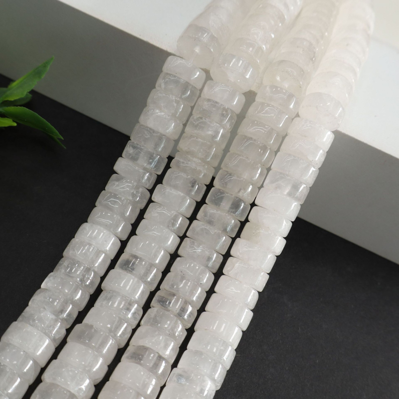 Prirodno kamenje 4x10 i 6x12 — pravokutni distanceri i okrugle disk perle za DIY narukvice