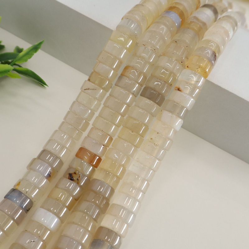 Prirodno kamenje 4x10 i 6x12 — pravokutni distanceri i okrugle disk perle za DIY narukvice