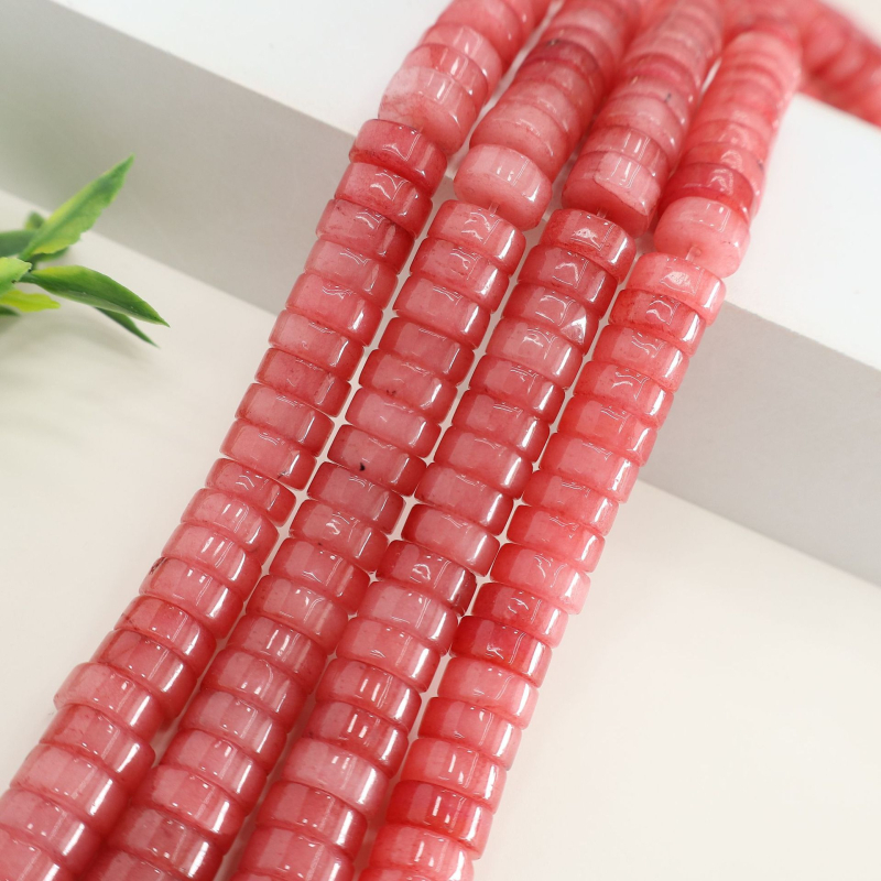 Prirodno kamenje 4x10 i 6x12 — pravokutni distanceri i okrugle disk perle za DIY narukvice