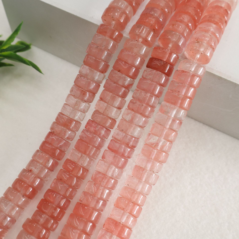 Prirodno kamenje 4x10 i 6x12 — pravokutni distanceri i okrugle disk perle za DIY narukvice