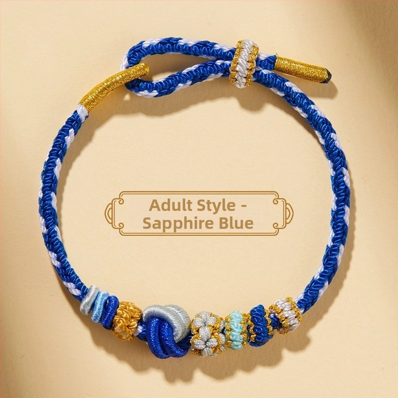 Brăţară DIY ţesută din sfoară roşie, unisex, cu accesoriu în ton aur (semi-finisat)