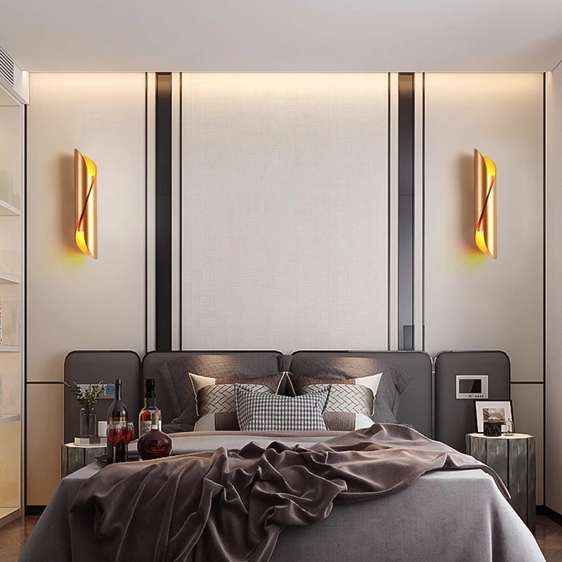 Nordijska zidna svjetiljka za spavaću sobu i dnevni boravak - aluminijska LED svjetiljka
