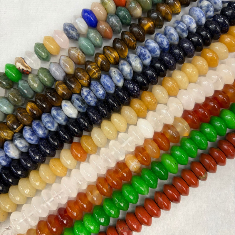 6x12 mm prirodne ahat Perle u obliku UFO-a, perle za abakus, dodaci za DIY nakita, materijali, gumbi, poluproizvodi