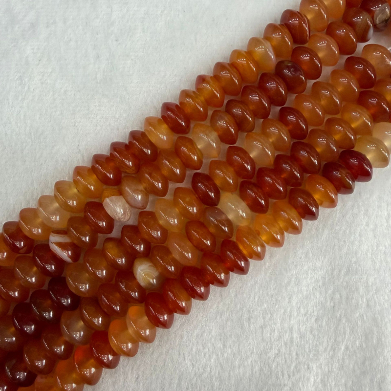6x12 mm prirodne ahat Perle u obliku UFO-a, perle za abakus, dodaci za DIY nakita, materijali, gumbi, poluproizvodi