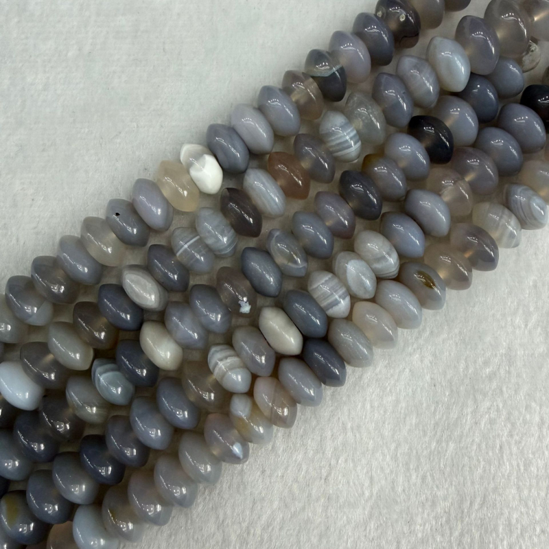 6x12 mm prirodne ahat Perle u obliku UFO-a, perle za abakus, dodaci za DIY nakita, materijali, gumbi, poluproizvodi