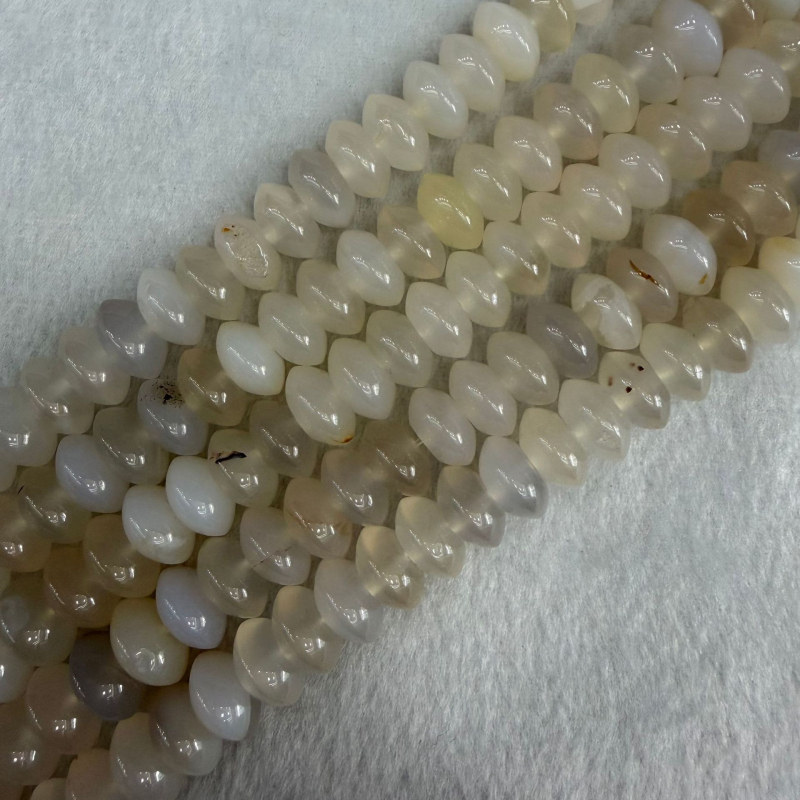 6x12 mm prirodne ahat Perle u obliku UFO-a, perle za abakus, dodaci za DIY nakita, materijali, gumbi, poluproizvodi