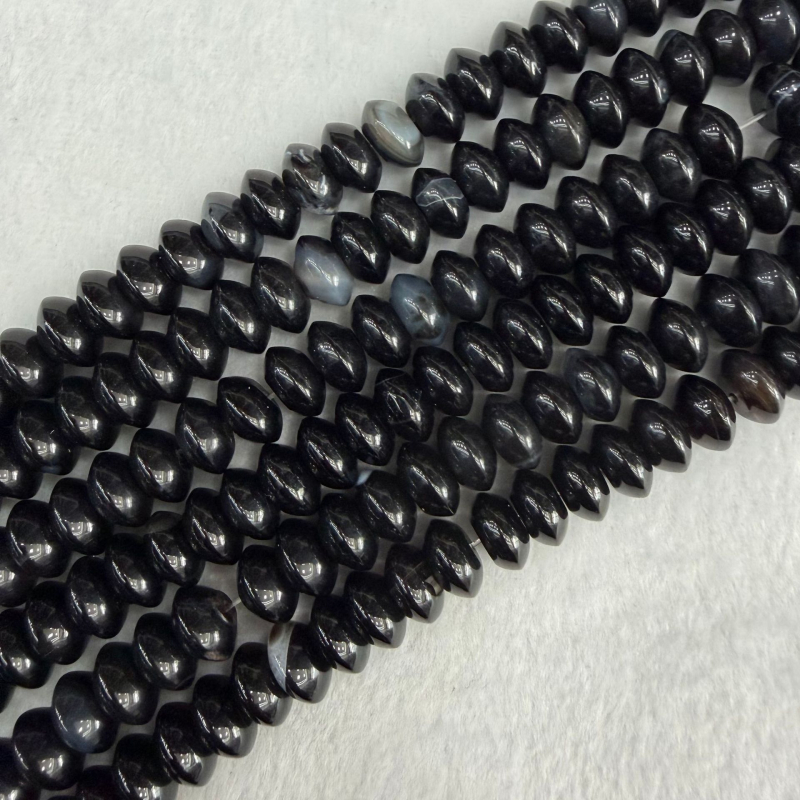 6x12 mm prirodne ahat Perle u obliku UFO-a, perle za abakus, dodaci za DIY nakita, materijali, gumbi, poluproizvodi