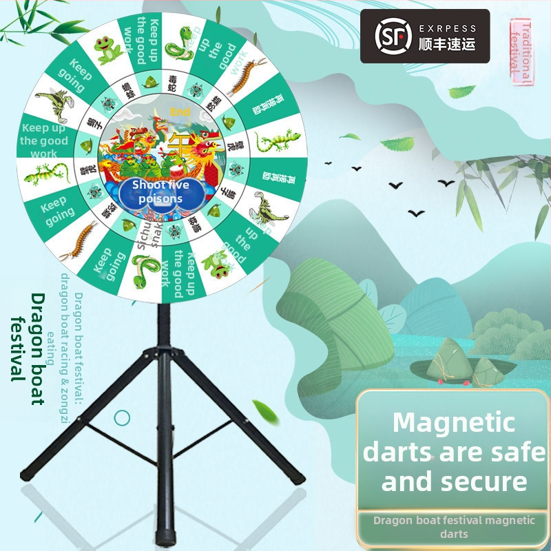 Magnetické koliesko na šípky na streľbu piatimi jedmi, rekvizita na festival dračích lodí, koleso šťastia, budovanie tímu