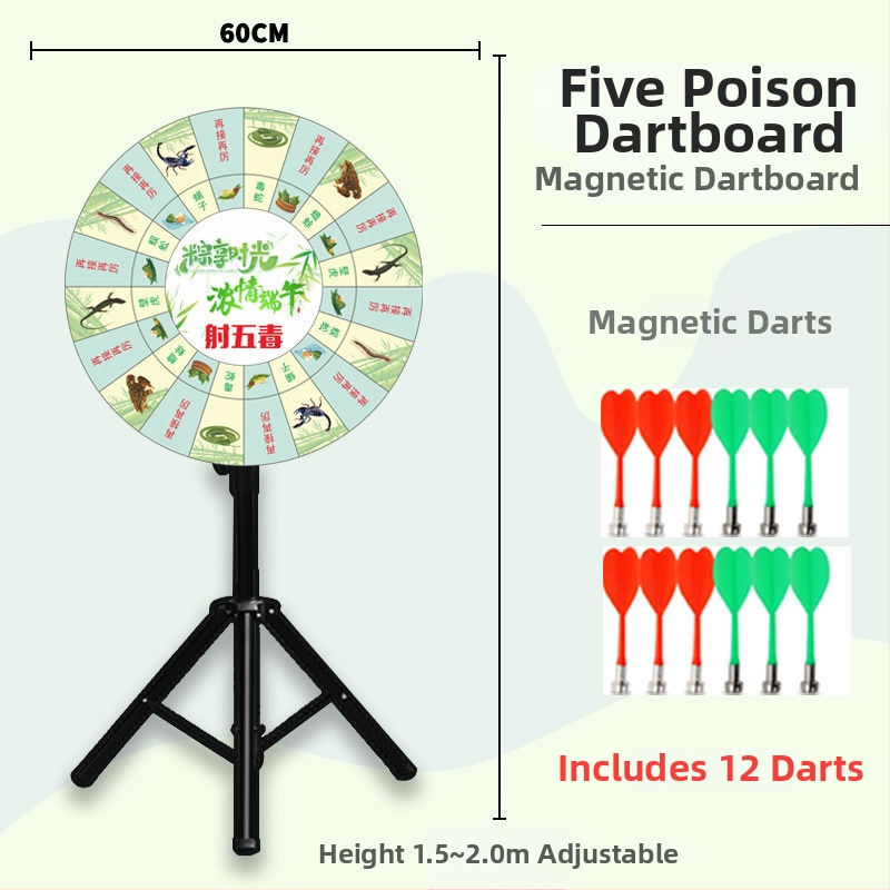 Öt mérges lövéshez mágneses darts kerék, Dragon Boat Festival játék kellék, Szerencsekerék, Csapatépítés