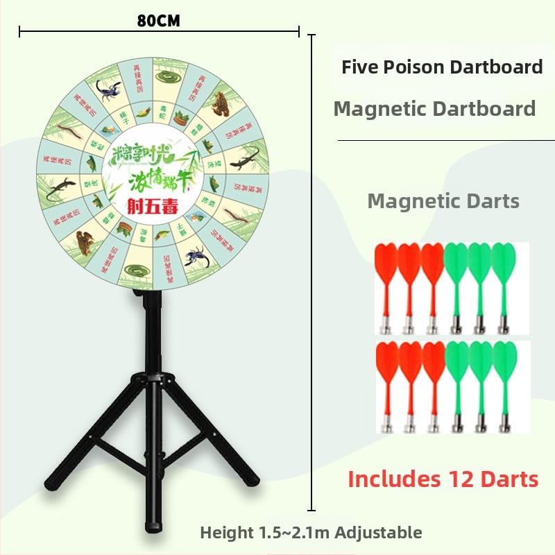 Öt mérges lövéshez mágneses darts kerék, Dragon Boat Festival játék kellék, Szerencsekerék, Csapatépítés