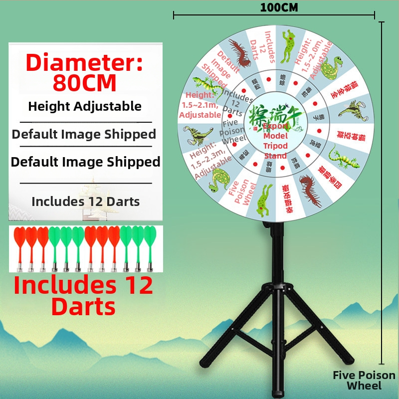 Öt mérges lövéshez mágneses darts kerék, Dragon Boat Festival játék kellék, Szerencsekerék, Csapatépítés