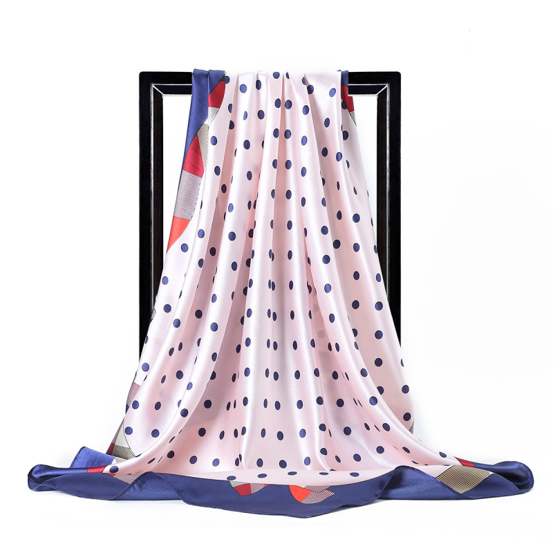 Gaohe svilen šal, kvadratni 90 cm uzorom lancem, europsko-američka moda, retro stil za žene