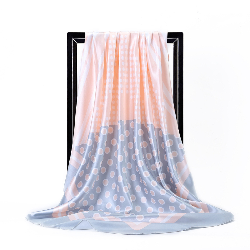 Gaohe svilen šal, kvadratni 90 cm uzorom lancem, europsko-američka moda, retro stil za žene