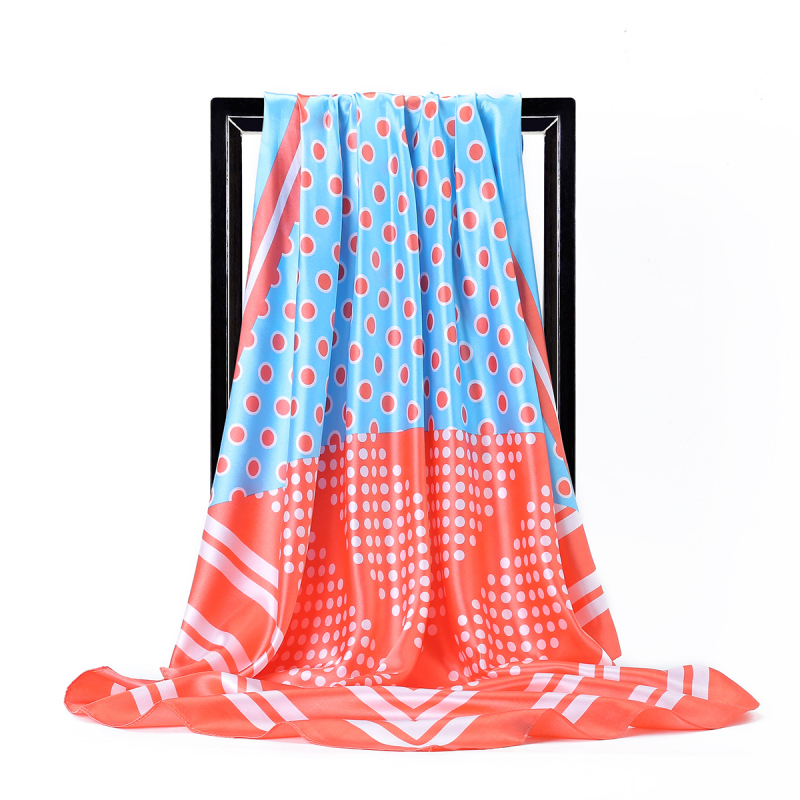Gaohe svilen šal, kvadratni 90 cm uzorom lancem, europsko-američka moda, retro stil za žene