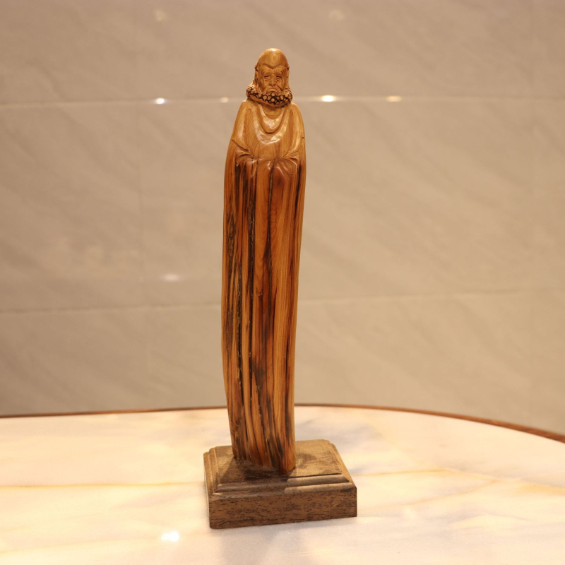 Thuja korijenova rezba s Bodhidharmom i Maitreya Budom, prirodna slobodna forma drvena dekoracija