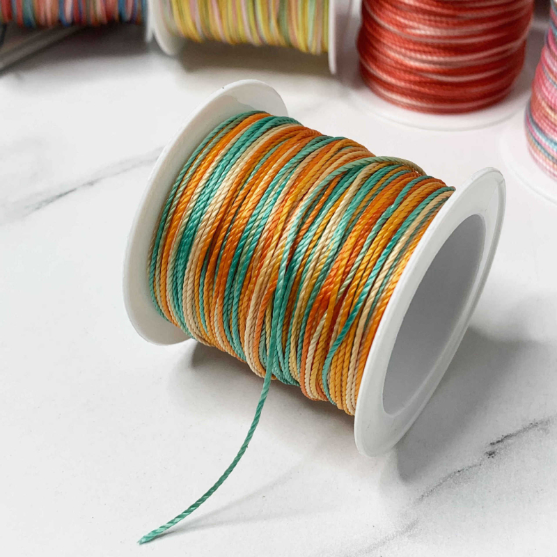12 szálas gradient festett fonal karkötők és zsinórok készítéséhez