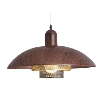 Lustre za blagovaonicu s kreativnim retro drvenim završetkom, industrijski stil, za restorane s hot pot, novi model 2025, komercijalno rasvjetno tijelo s jednim glavom