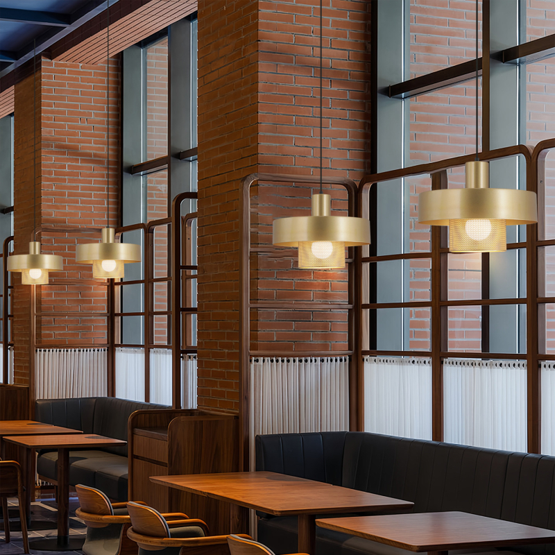Lustre za blagovaonicu s kreativnim retro drvenim završetkom, industrijski stil, za restorane s hot pot, novi model 2025, komercijalno rasvjetno tijelo s jednim glavom