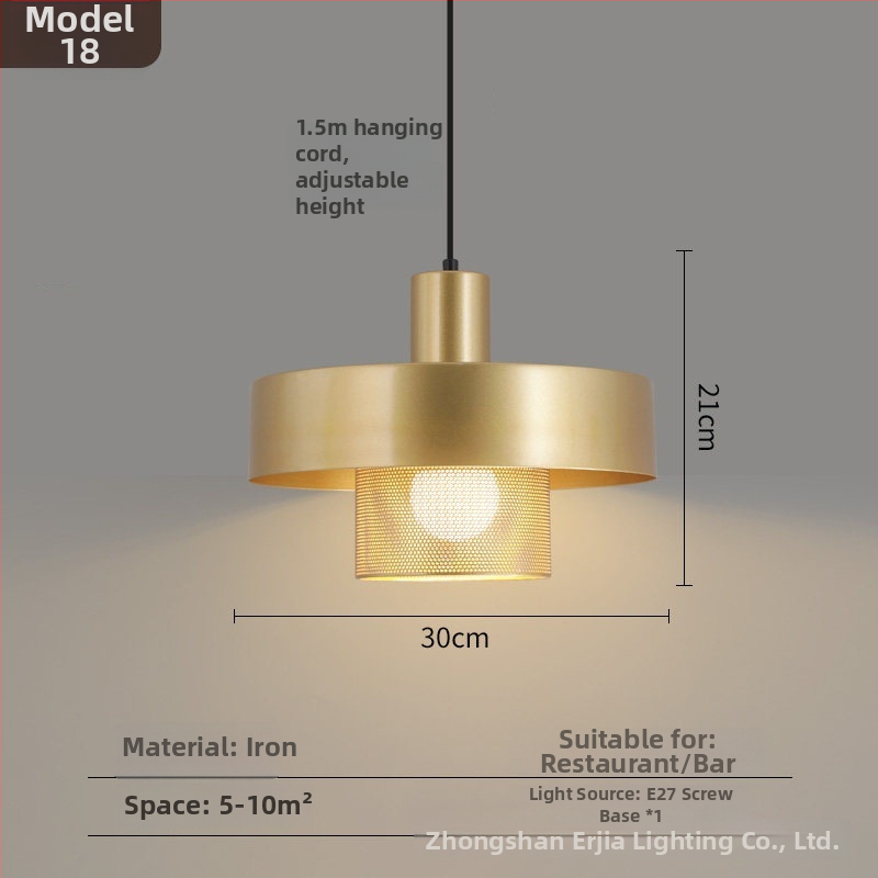 Lustre za blagovaonicu s kreativnim retro drvenim završetkom, industrijski stil, za restorane s hot pot, novi model 2025, komercijalno rasvjetno tijelo s jednim glavom