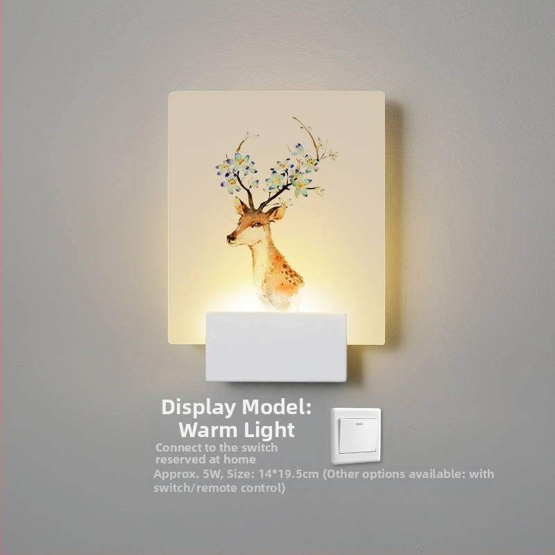 Lampa de perete nordică, în stil minimalist, pentru dormitor, sufragerie și hol