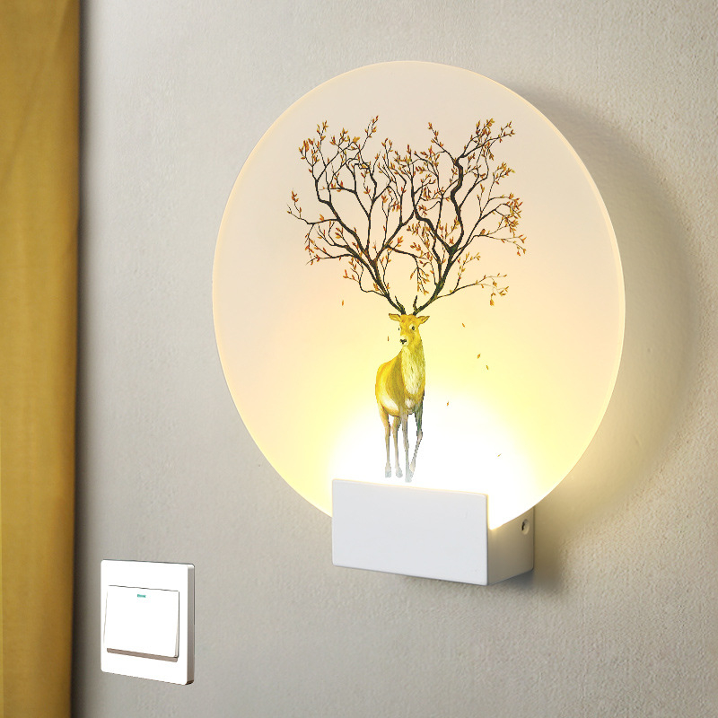 Lampa de perete nordică, în stil minimalist, pentru dormitor, sufragerie și hol
