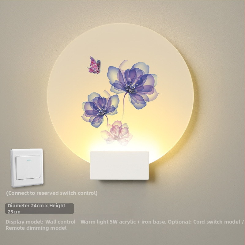 Lampa de perete nordică, în stil minimalist, pentru dormitor, sufragerie și hol