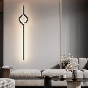 Lampa de perete minimalistă, cu aer discret de lux, pentru living și peretele de fundal, potrivită lângă televiziune, în hol și pe lângă scări; lumină caldă pentru dormitor lângă pat.