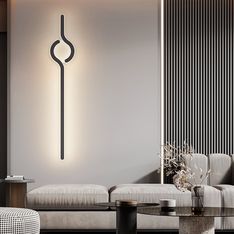 Lampa de perete minimalistă, cu aer discret de lux, pentru living și peretele de fundal, potrivită lângă televiziune, în hol și pe lângă scări; lumină caldă pentru dormitor lângă pat.