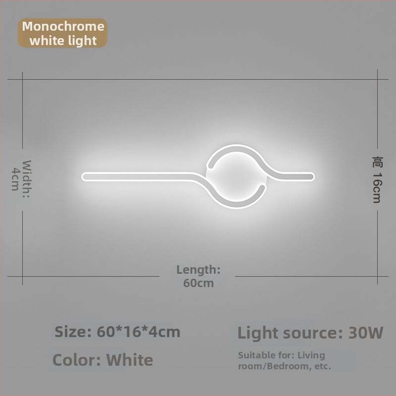 Lampa de perete minimalistă, cu aer discret de lux, pentru living și peretele de fundal, potrivită lângă televiziune, în hol și pe lângă scări; lumină caldă pentru dormitor lângă pat.