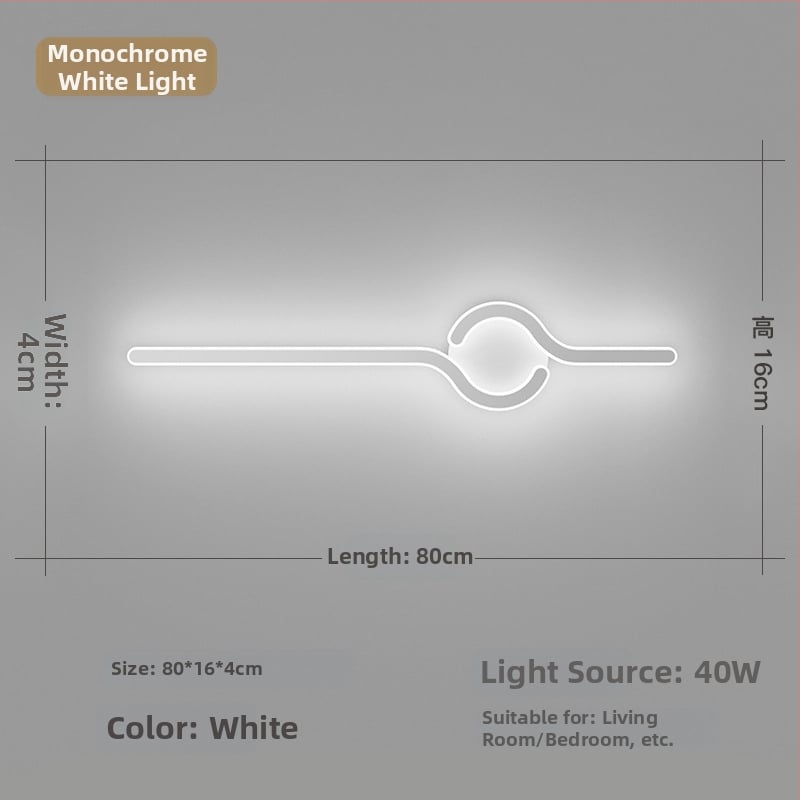 Lampa de perete minimalistă, cu aer discret de lux, pentru living și peretele de fundal, potrivită lângă televiziune, în hol și pe lângă scări; lumină caldă pentru dormitor lângă pat.