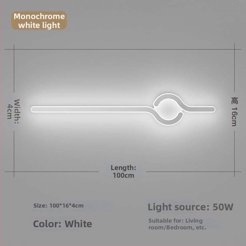 Lampa de perete minimalistă, cu aer discret de lux, pentru living și peretele de fundal, potrivită lângă televiziune, în hol și pe lângă scări; lumină caldă pentru dormitor lângă pat.