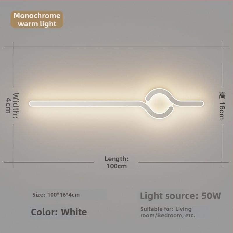 Lampa de perete minimalistă, cu aer discret de lux, pentru living și peretele de fundal, potrivită lângă televiziune, în hol și pe lângă scări; lumină caldă pentru dormitor lângă pat.