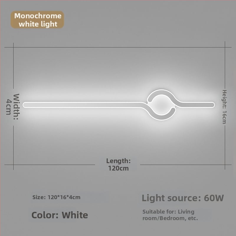 Lampa de perete minimalistă, cu aer discret de lux, pentru living și peretele de fundal, potrivită lângă televiziune, în hol și pe lângă scări; lumină caldă pentru dormitor lângă pat.