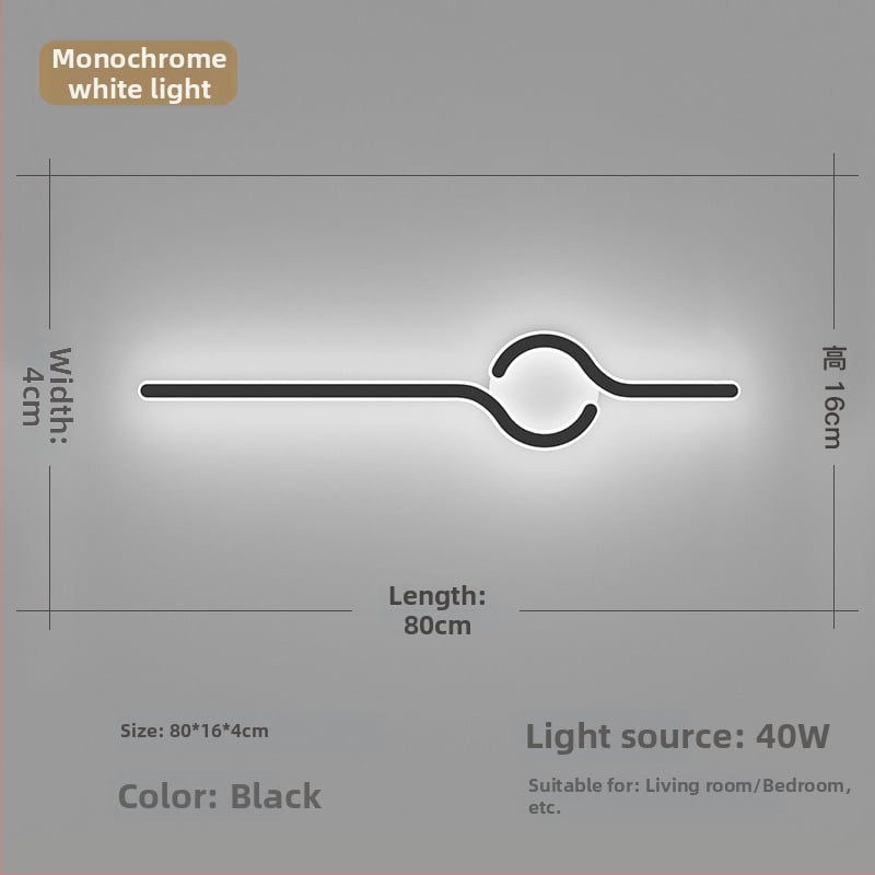 Lampa de perete minimalistă, cu aer discret de lux, pentru living și peretele de fundal, potrivită lângă televiziune, în hol și pe lângă scări; lumină caldă pentru dormitor lângă pat.