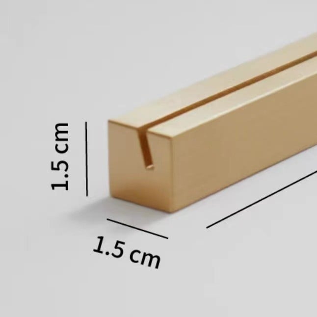 Latunski držač kartica i etiketa, 25 mm, stolni držač za kartice i bilješke