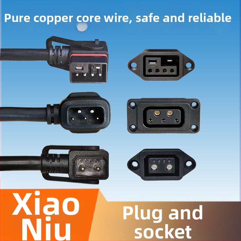 NIU lítium-ion akkumulátoros elektromos járműhöz készült konverziós adapter kábel, férfi és női csatlakozókkal, N1GF töltőállomáshoz