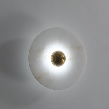 Lampa de perete cu disc din marmură naturală, pentru dormitor și sufragerie – iluminat ambiental minimalist modern