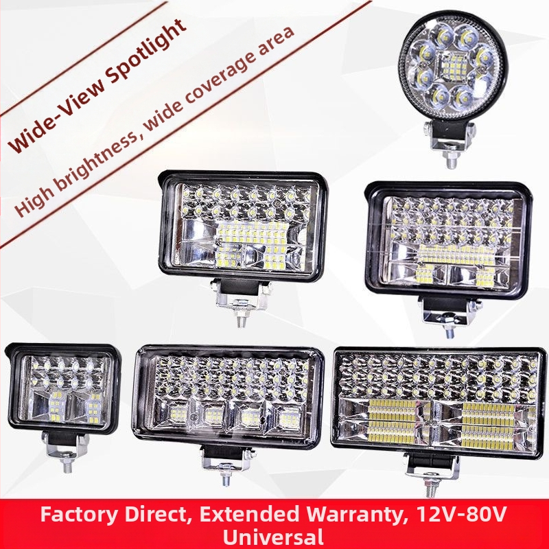 Alumínium házú LED-reflektor járművekhez – univerzális 12-80V, autókra, teherautókra, ásógépekre, mezőgazdasági járművekre és targoncákra