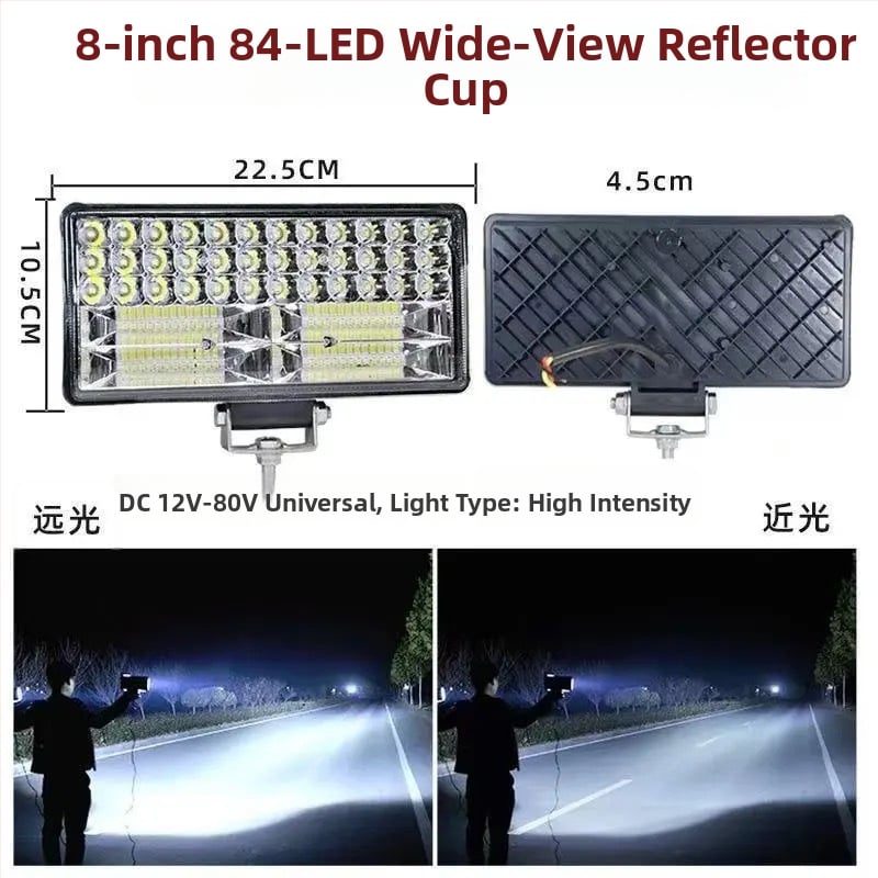 Alumínium házú LED-reflektor járművekhez – univerzális 12-80V, autókra, teherautókra, ásógépekre, mezőgazdasági járművekre és targoncákra